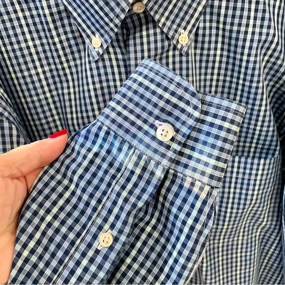 Brooks Brothers Men's Shades of Blue Long Sleeve Button Down Cotton Shirt - Picture 4 of 10